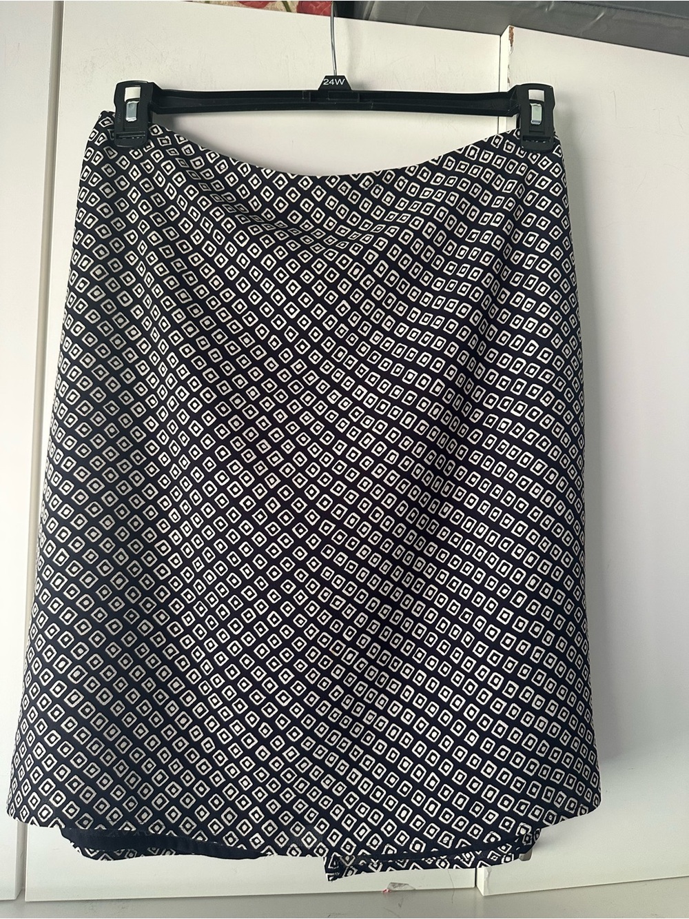 🖤 Worthington Petite 14P Black White Geometric Skirt Lined